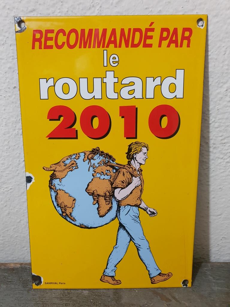 Plaque émaillée Le Routard guide du routard Hôtel Restaurant - 2010