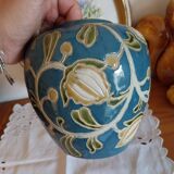 Vase boule vintage  en grès vernissé