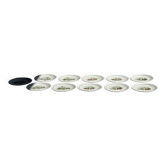 Lot de 11 assiettes à dessert vintage Lunéville-Badonviller à décor