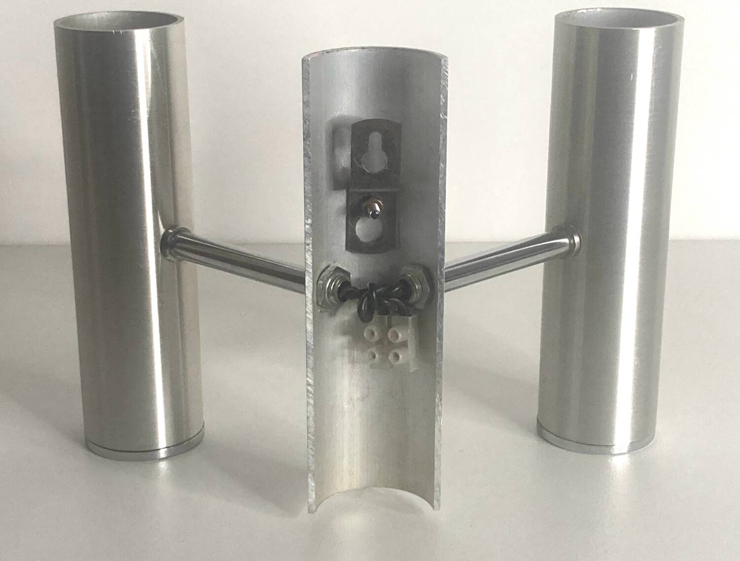 70s brushed steel wall light
