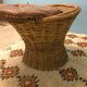 Table basse tam-tam en rotin vintage
