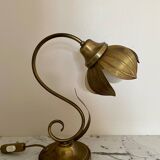 Lampe fleur en laiton