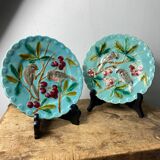 Sarreguemines majolica plates