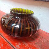 Vase en verre multicolore verly's art deco 1930