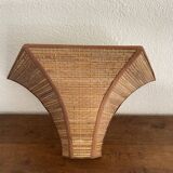 Wall lamp in woven straw 80s