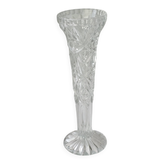 Cut glass single-stem vase