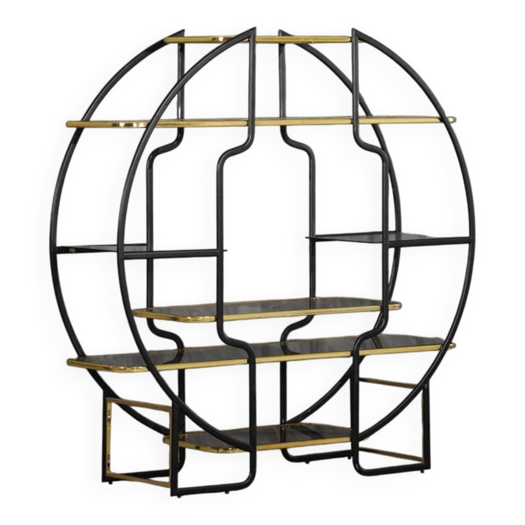 Étagère vintage Hollywood Regency, Italie, années 1970