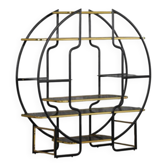 Vintage Hollywood Regency etagere shelf, Italy 1970s