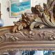 Large gilt mirror with pediment – Napoleon III period – 136 cm