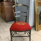 Antique Napoleon III Chair Embroidery