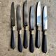 6 Christofle ebony dessert knives