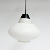 Round opal glass ceiling lamp by Philips, 1950s