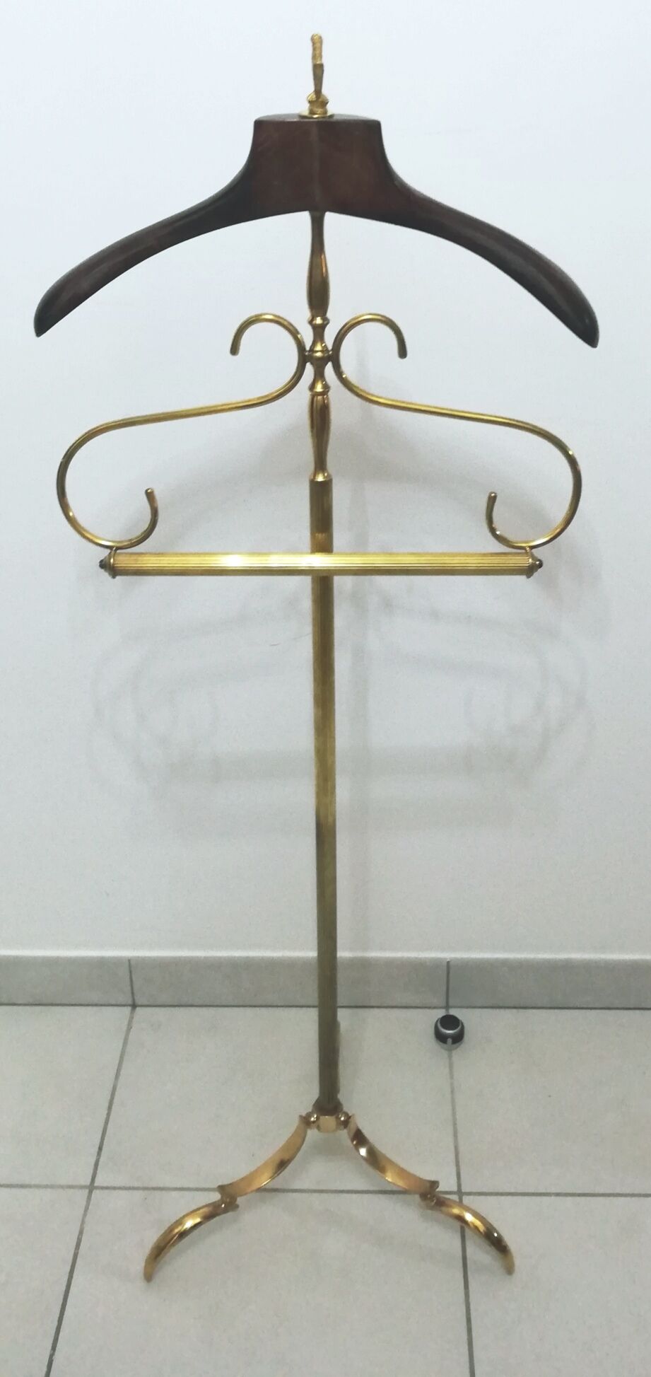 Night valet in mahogany and brass neoclassical style