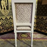 Suite of 6 Louis XVI style chairs in embossed velvet