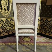 Suite of 6 Louis XVI style chairs in embossed velvet