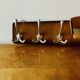Wooden wall coat rack with vintage mirror - 6 hooks