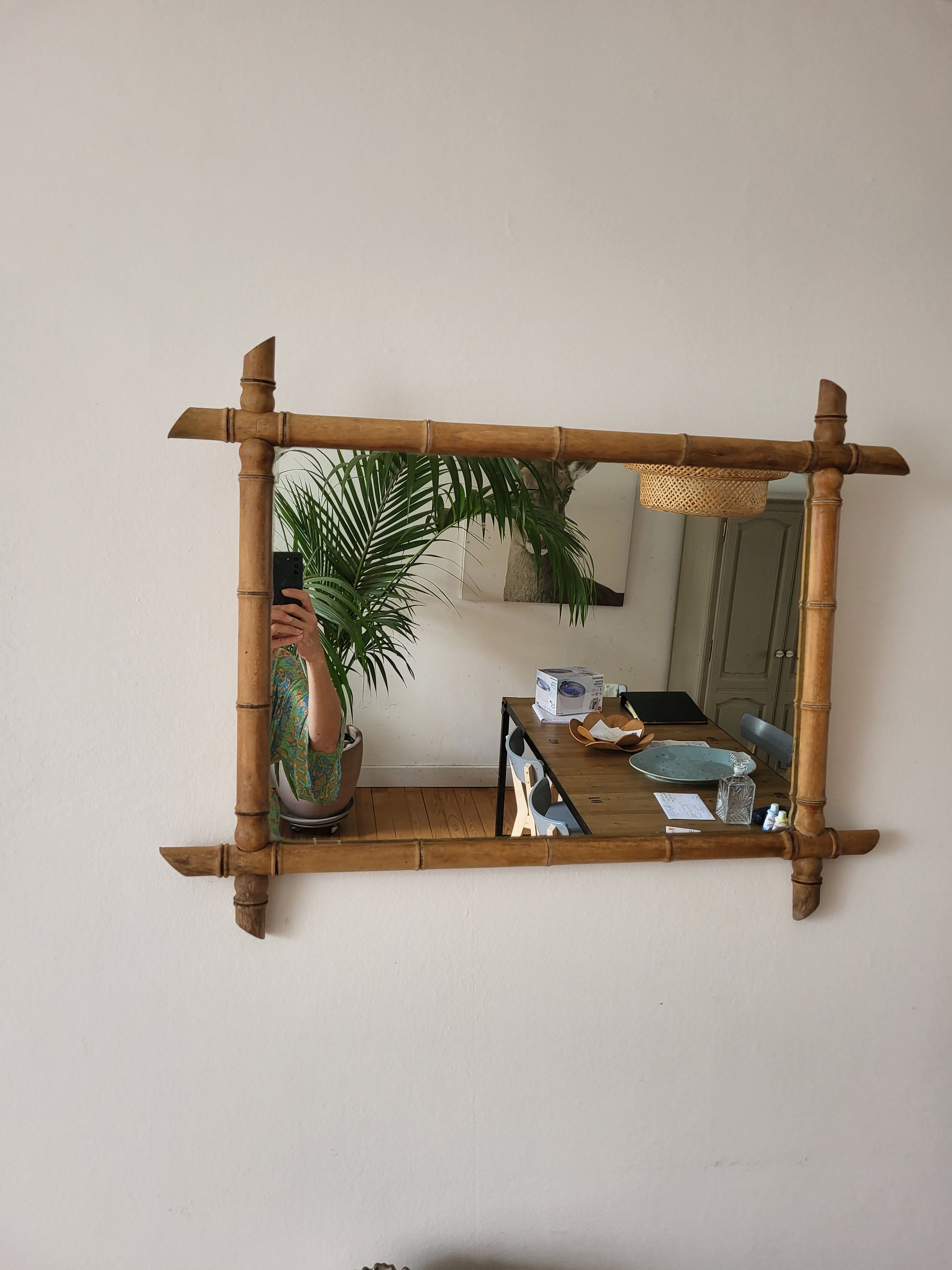 Miroir style bambou 79x60cm