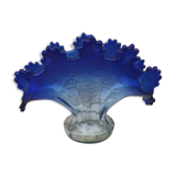 Vintage blue fan vase