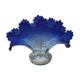 Vintage blue fan vase