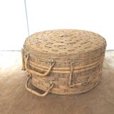Round case in rattan 60s