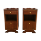 2 vintage oak bedside tables 50s