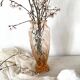 Tall pink art deco vase