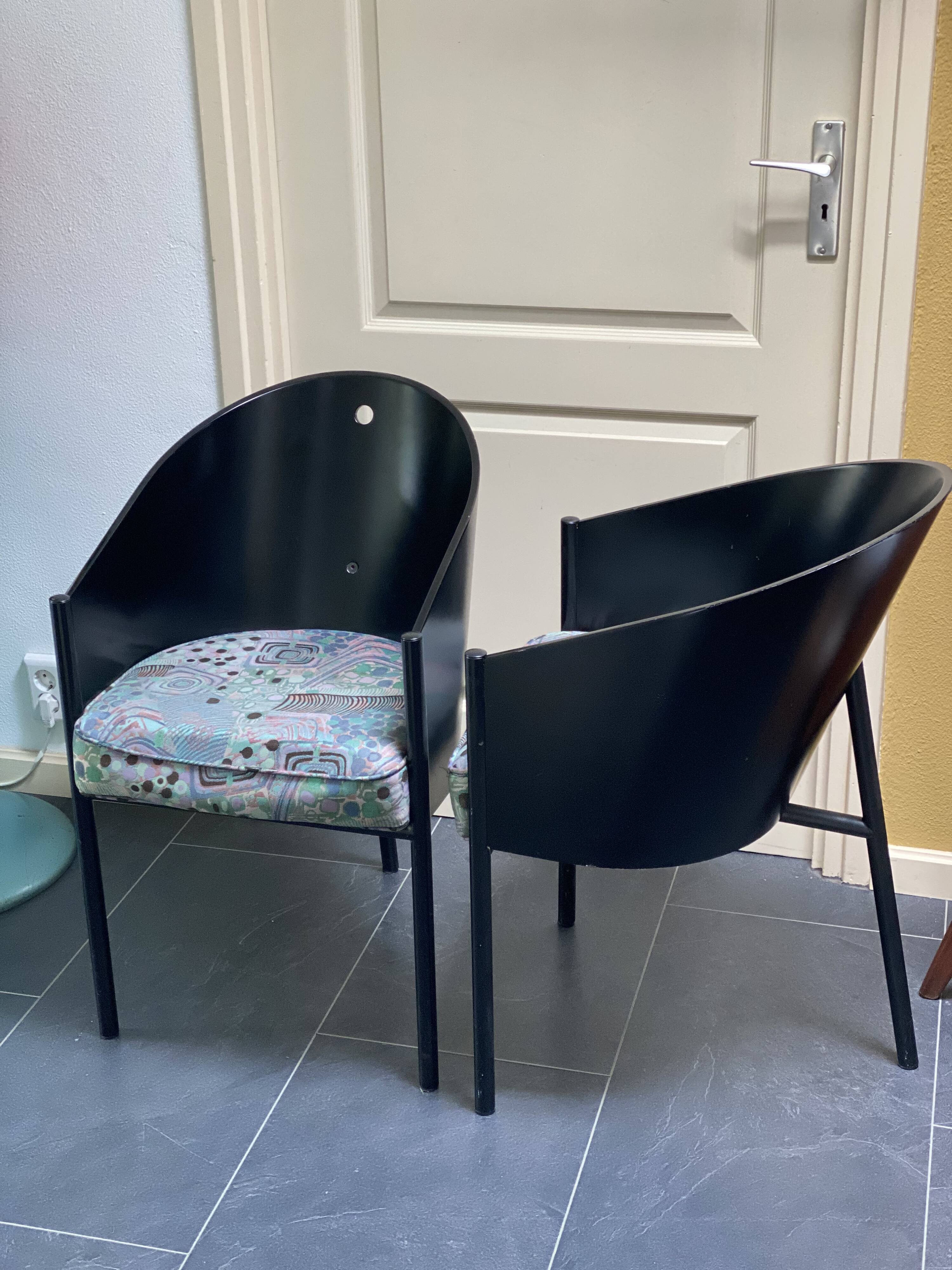 Pair of vintage costes chairs by philippe starck