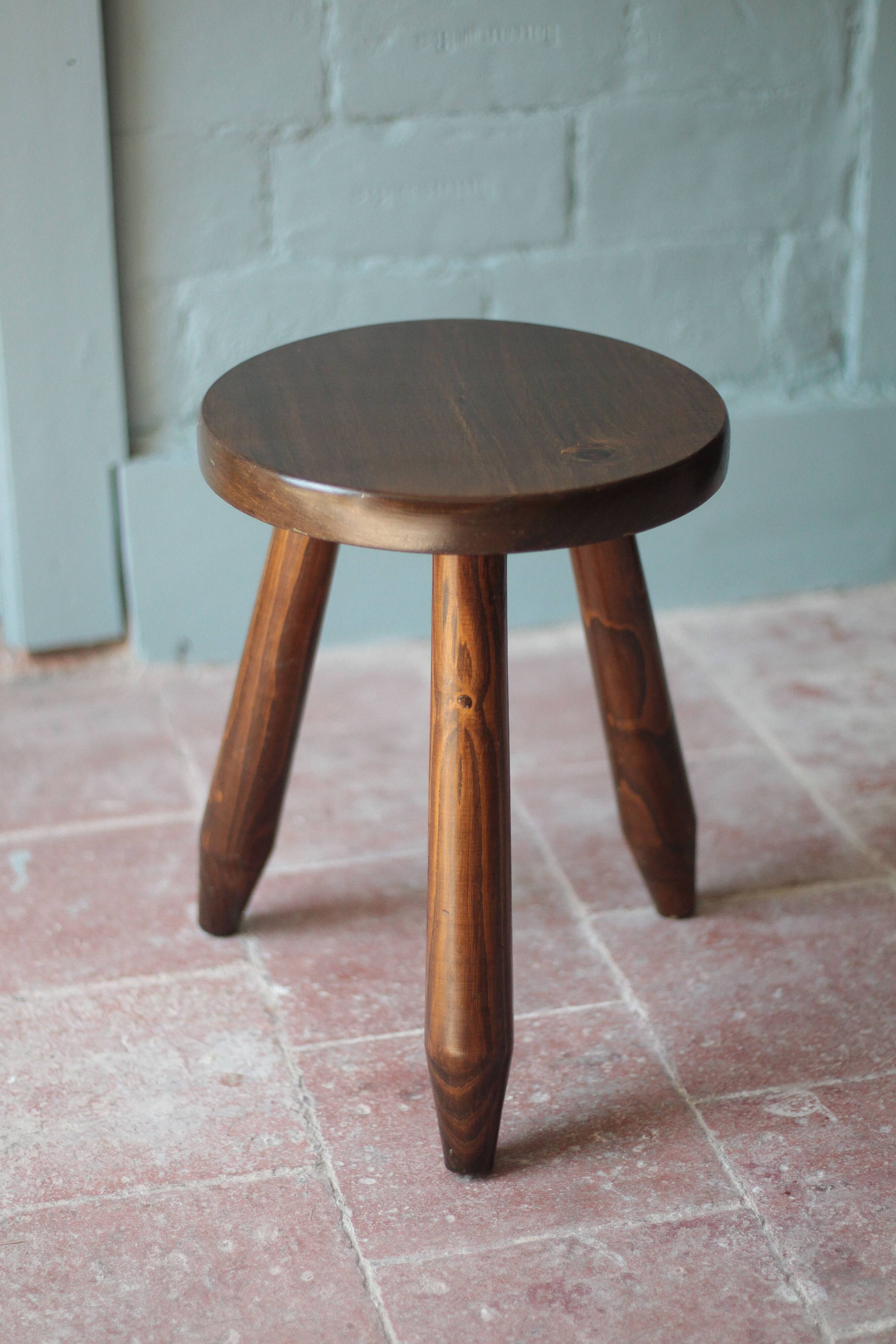 Vintage stool, tripod wooden stool, occasional stool, plant stand,