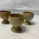 Set of 3 stoneware egg cups