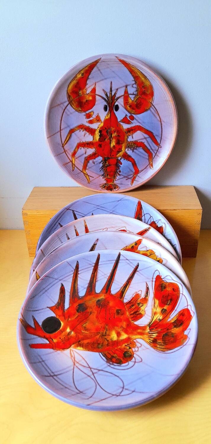 Fish plates, Brunner, Vence 1960