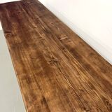 Large solid pine farmhouse table with spindle legs