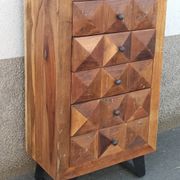 Petite commode 5 tiroirs pointes de diamant