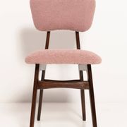 "Butterfly" dining chair in pink boucle, Europe, 1960s