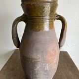 Vase jarre amphore XL en terre cuite vernissée