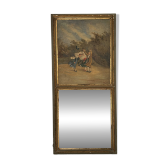 Trumeau with oil on canvas, 19th century