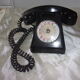 Telephone in black bakelite ericsson