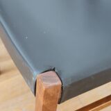 Pair of Scandinavian chairs skaï black