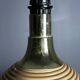 Large midcentury pencil reed rattan bamboo mushroom table lamp, 1970s