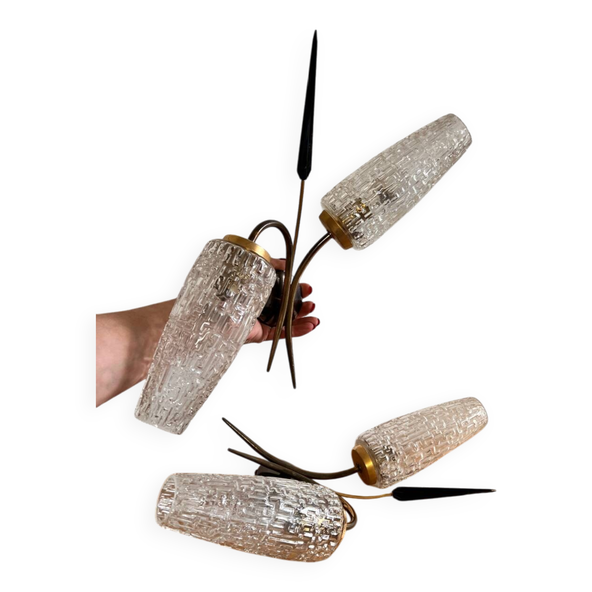 Pair of double rockabilly sconces