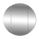 Grand miroir triptyque rond fond et dos ivoire, design 1970