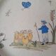 6 dinner plates with Moustiers de Longchamp decor. 1985