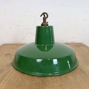 Industrial Green Enamel Factory Pendant Lamp , 1960s