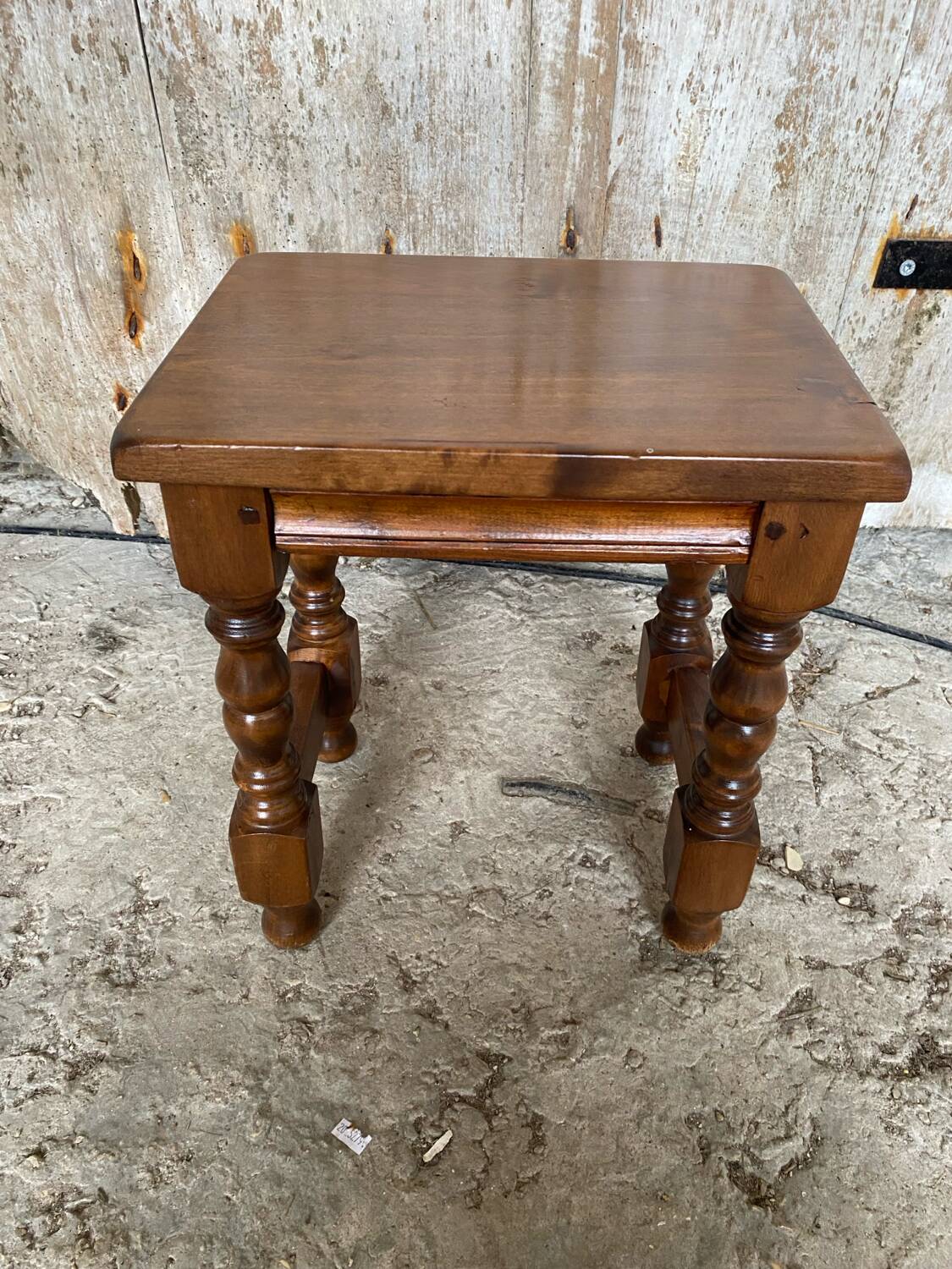 Vintage Solid Oak Nightstand #D545