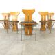 Ensemble de 6 chaises à repas italiennes postmodernes, 1980