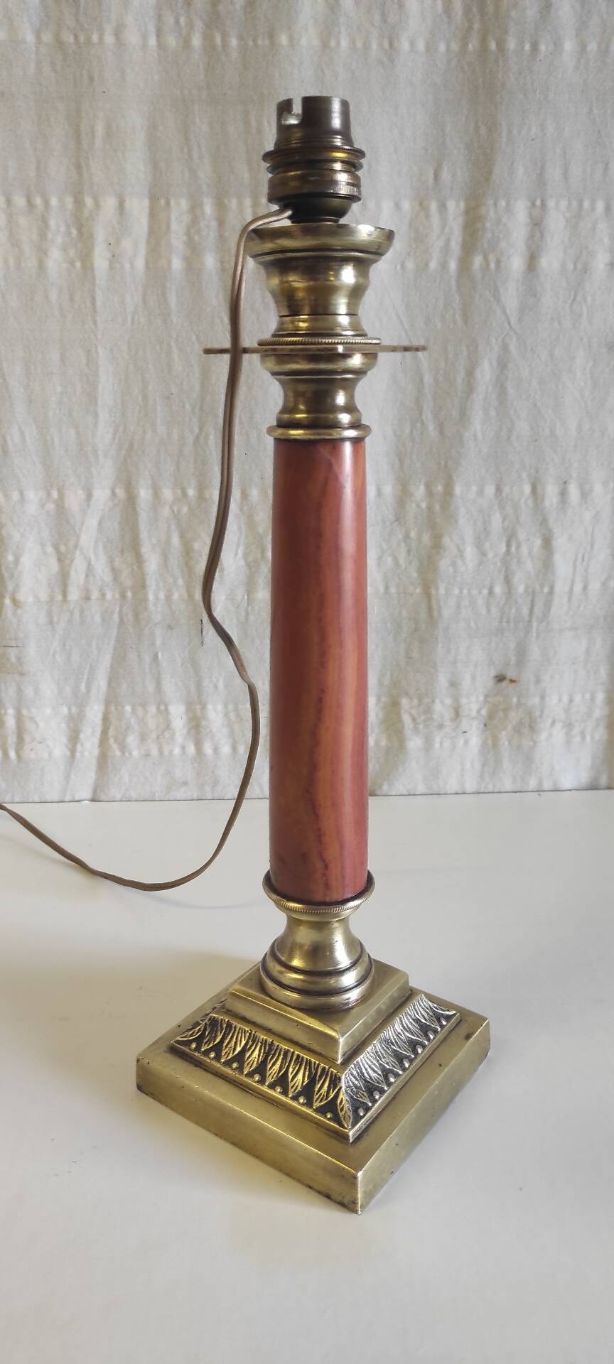 Table lamp base in bronze and marble - 19th century