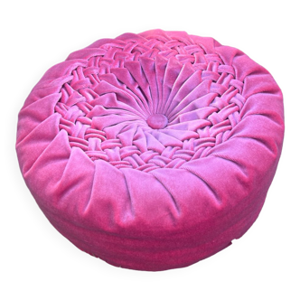 Vintage velvet pouf