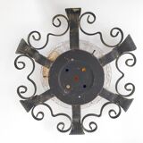Vintage brutalist wall or ceiling light 1970