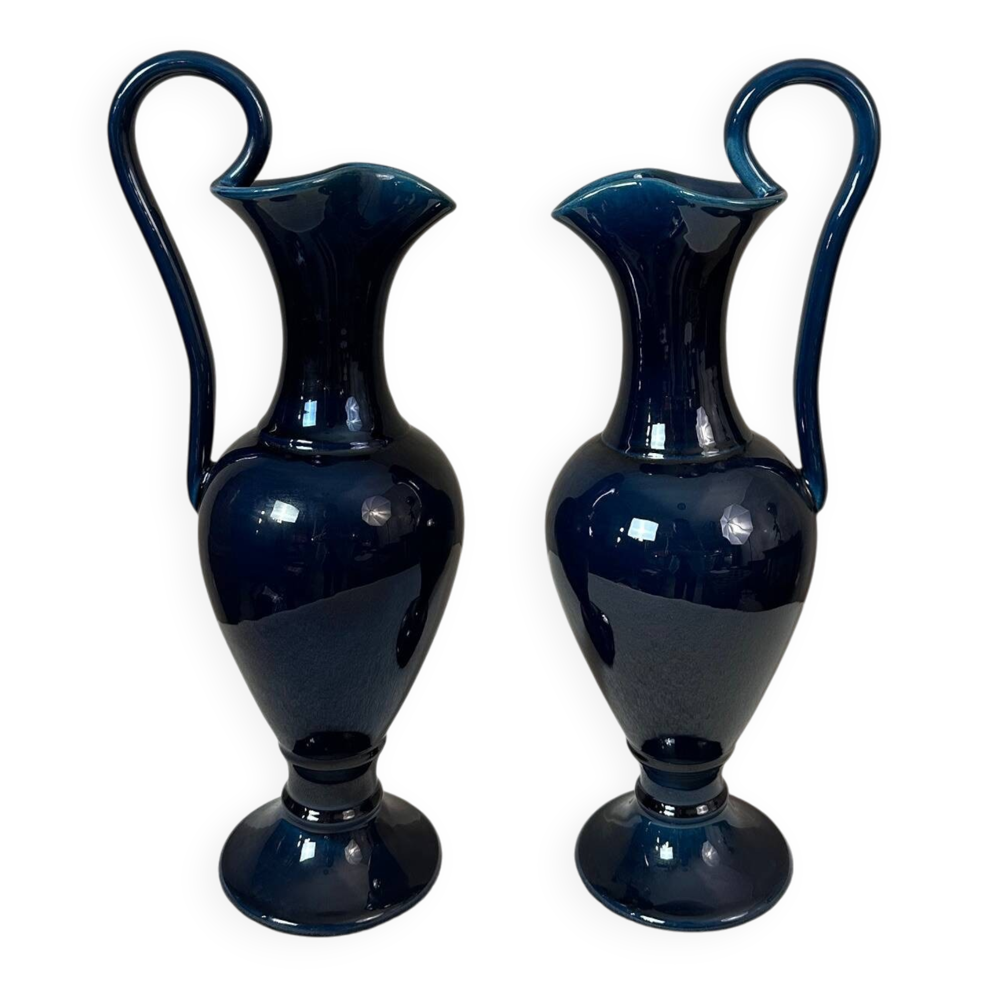 Pair of ceramic ewer