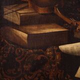 Ecole lombarde du XVIIIe siècle, nature morte avec instruments de musique