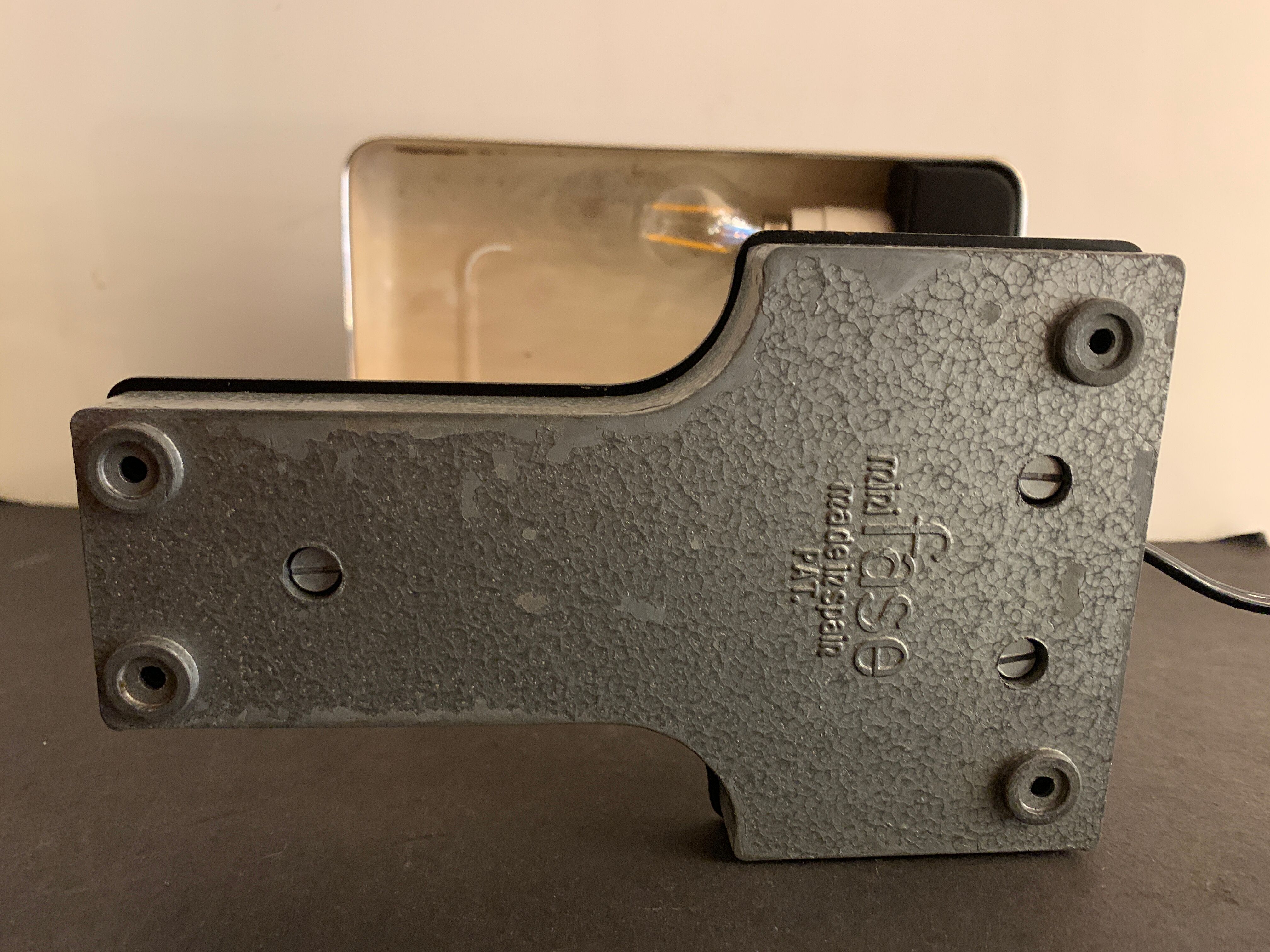 Adjustable Fase lamp, model Mini Fase in black metal, 1960